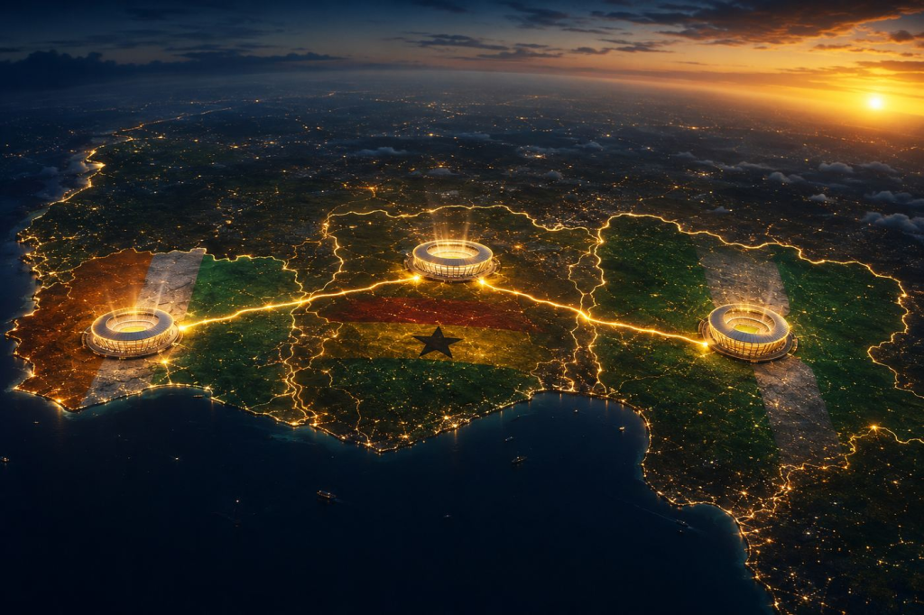 HiSL Global Sport West Africa university sports platform map, Nigeria Ghana Ivory Coast regional competition corridors collegiate sport 2026