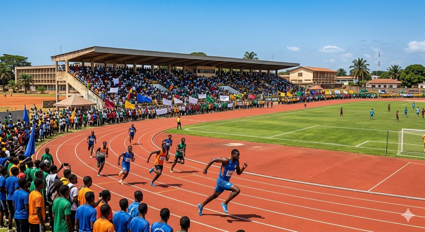 Ivory Coast university campus athletics football multi-sport collegiate event Abidjan West Africa 2026