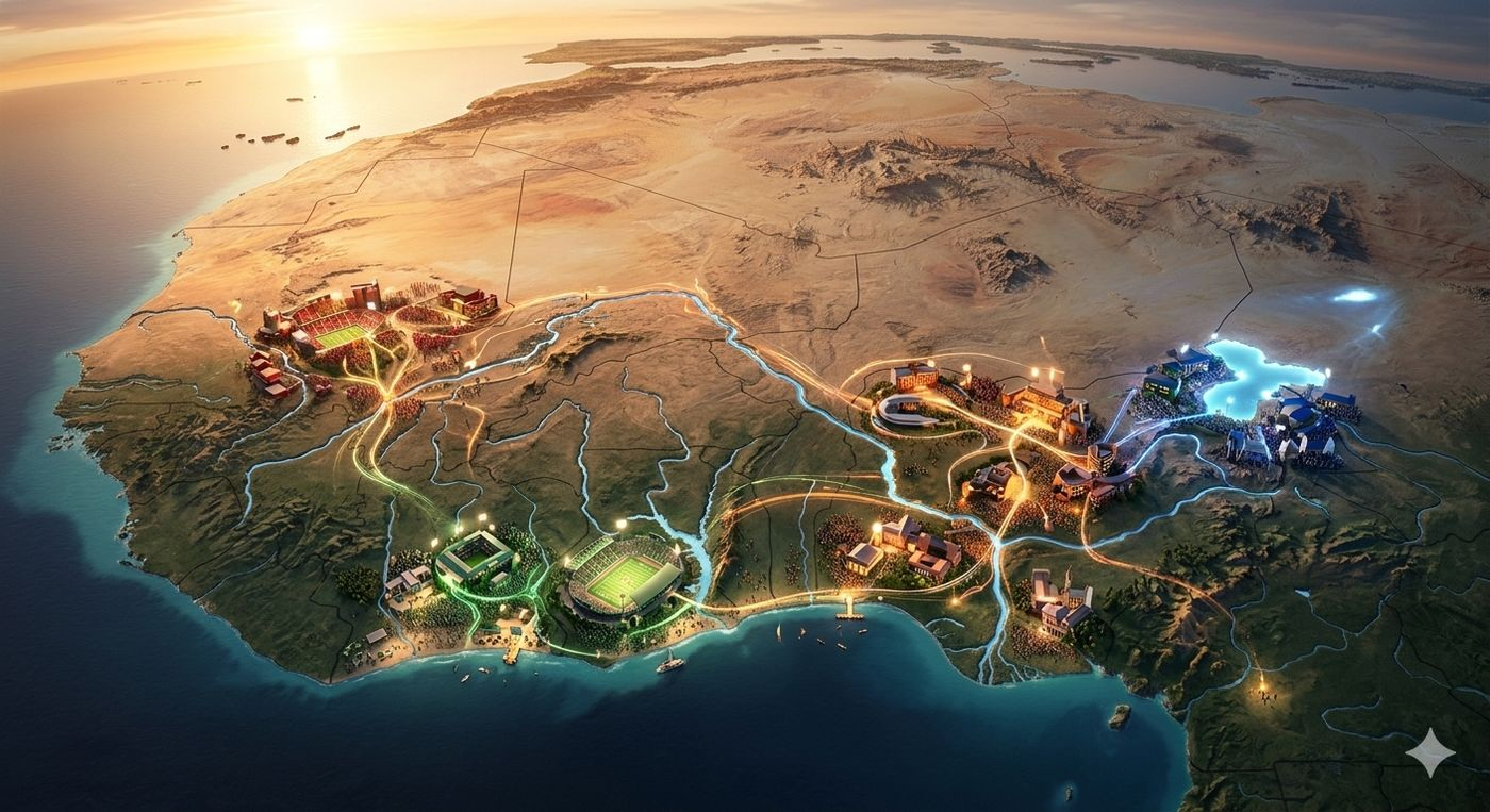 HiSL West Africa regional competition corridors, university clusters Nigeria Ghana Ivory Coast collegiate sport rivalry map 2026